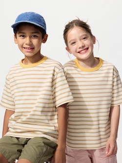 KIDS AIRism Cotton Striped Crew Neck T-Shirt