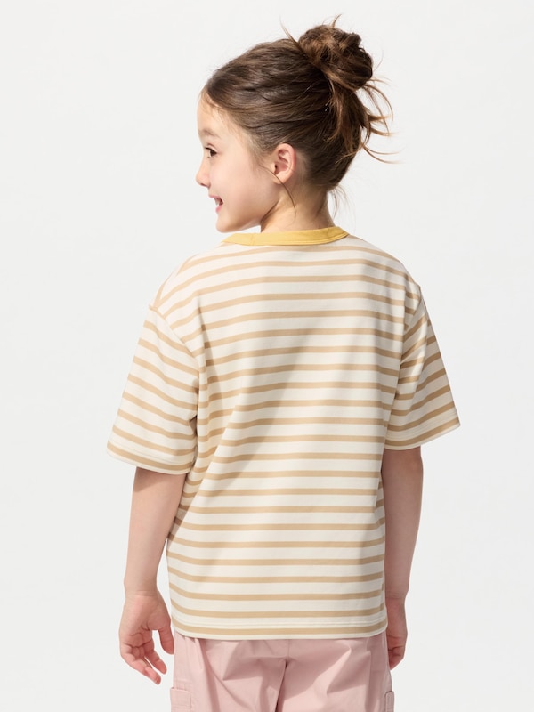 KIDS AIRism Cotton Striped Crew Neck T-Shirt