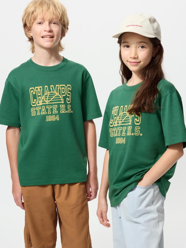 KIDS AIRism Cotton Graphic T-Shirt Crew Neck