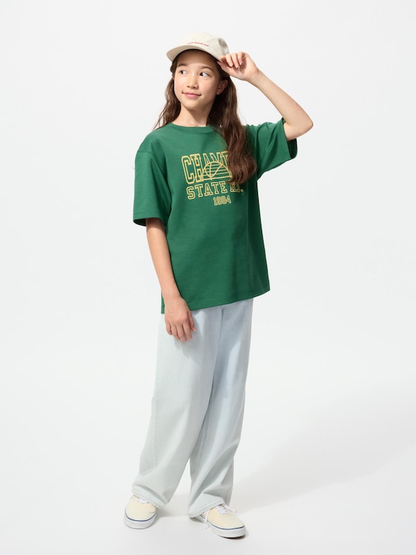 KIDS AIRism Cotton Graphic T-Shirt Crew Neck