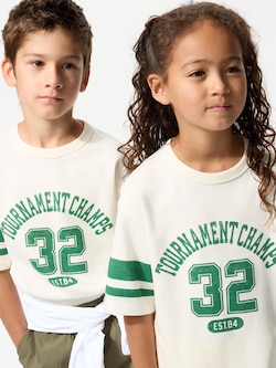 KIDS AIRism Cotton Graphic T-Shirt Crew Neck