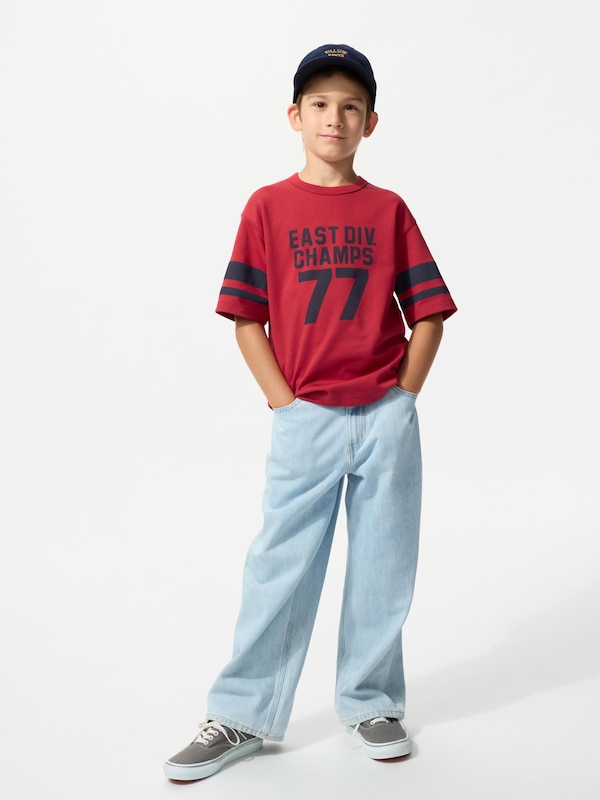 KIDS AIRism Cotton Graphic T-Shirt Crew Neck