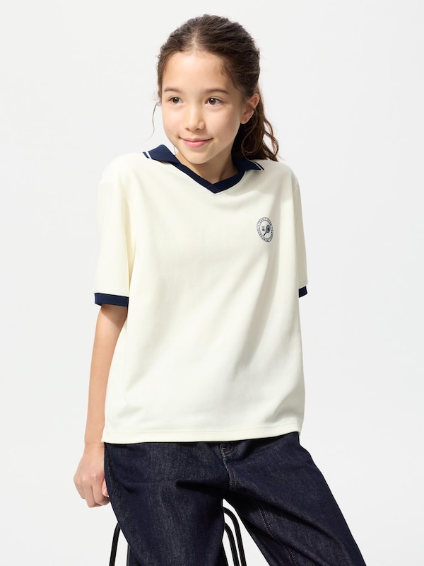 GIRLS AIRism Cotton Cropped Polo Shirt