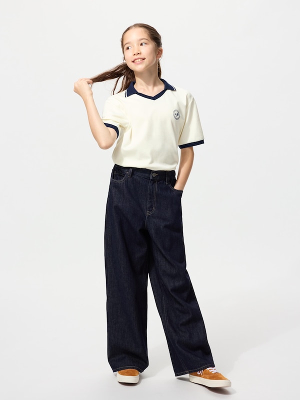 GIRLS AIRism Cotton Cropped Polo Shirt