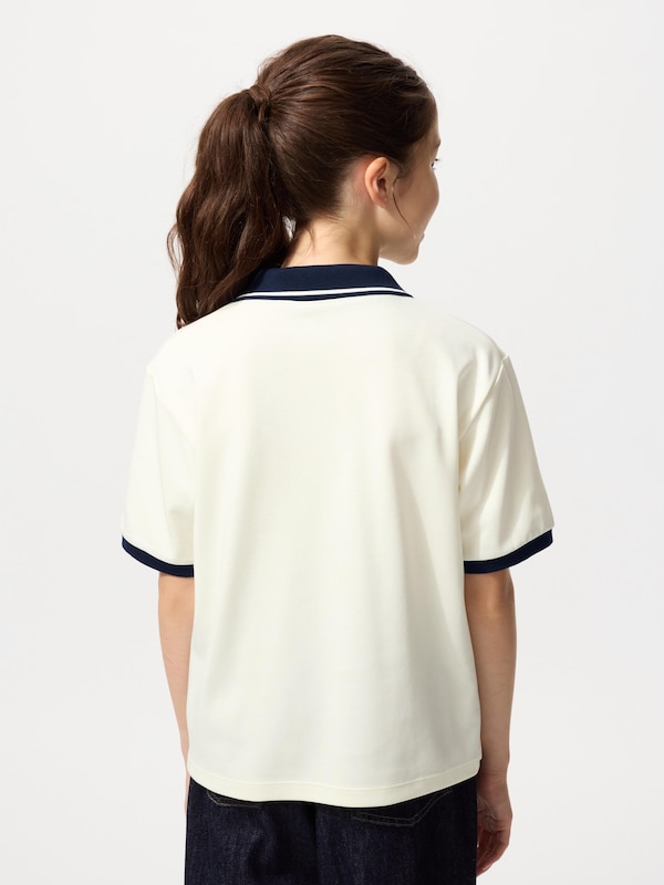 GIRLS AIRism Cotton Cropped Polo Shirt