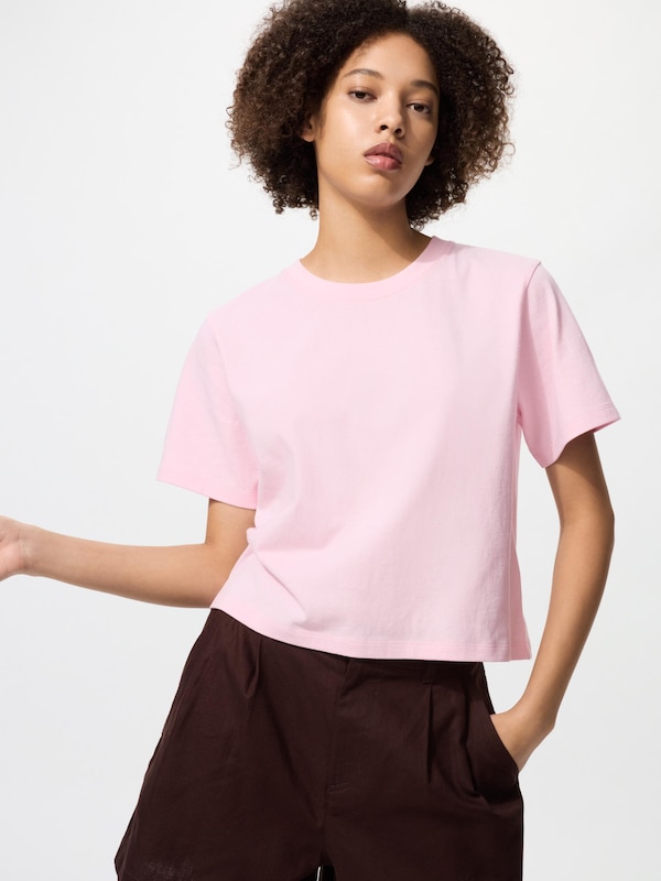 Washed Cotton Boxy T-Shirt | Short Sleeve