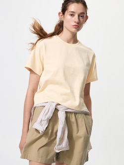 Washed Cotton Boxy T-Shirt | Short Sleeve
