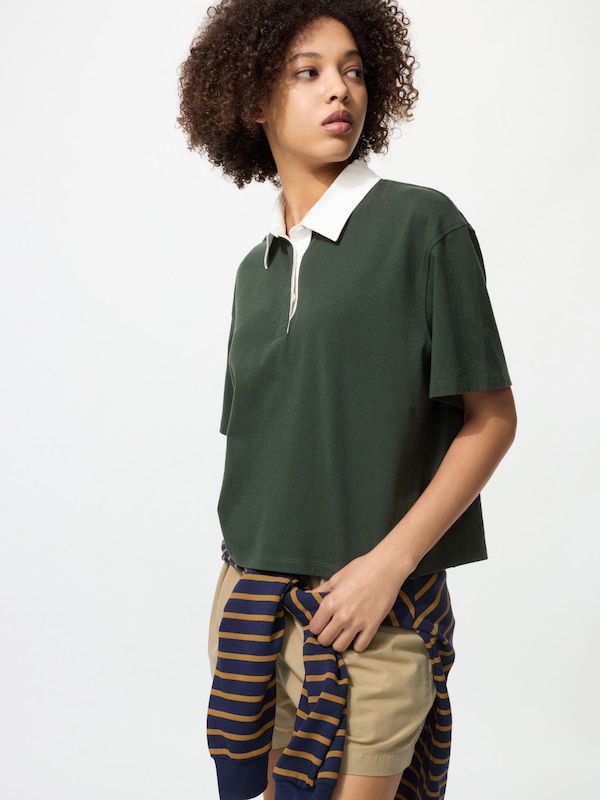 Washed Cotton Polo Shirt Short Sleeve