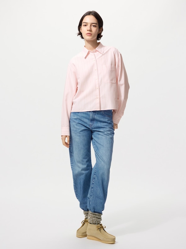 Oxford Boxy Shirt | Long Sleeve Stripe