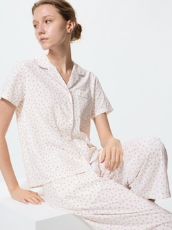 AIRism Cotton Pajamas Short Sleeve (Long Pants)
