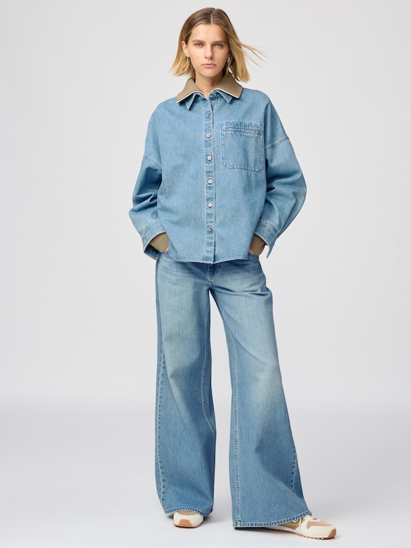 Jeans Lebar Pinggang Rendah