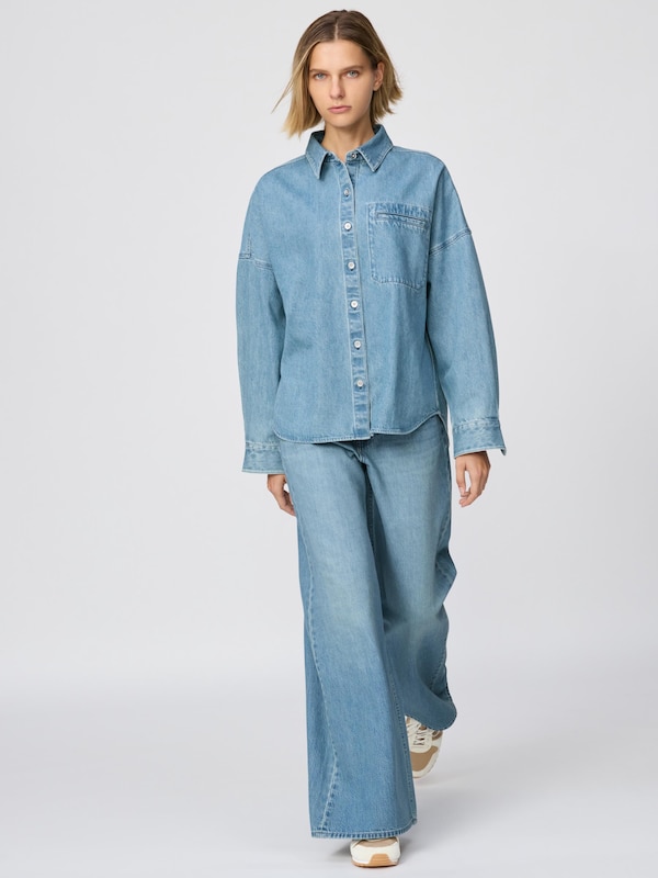 Jaket Kemeja Denim Rileks