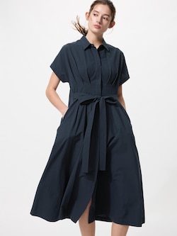 Seersucker Shirt Dress Short Sleeve