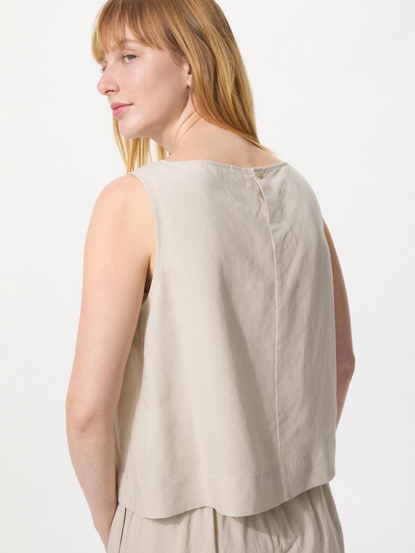 Linen Blend Blouse Sleeveless