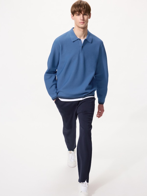 Polo Rajut 3D Washable Lengan Panjang