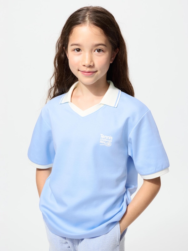 GIRLS AIRism Cotton Cropped Polo Shirt