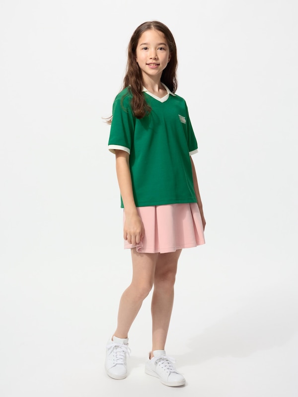 GIRLS AIRism Cotton Cropped Polo Shirt