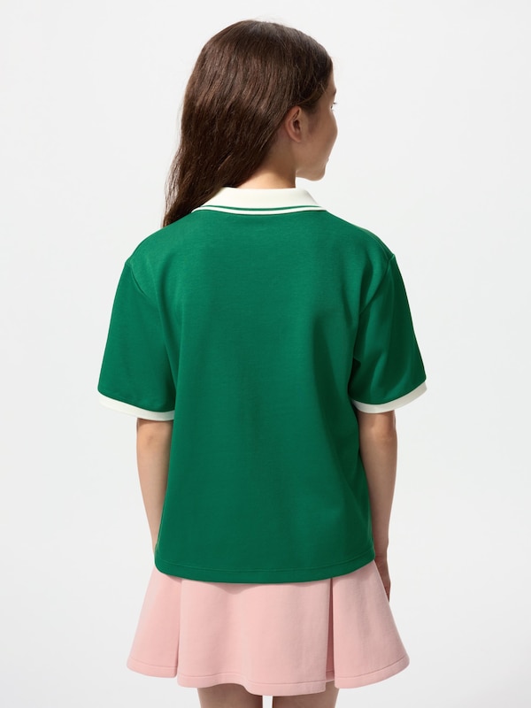 GIRLS AIRism Cotton Cropped Polo Shirt