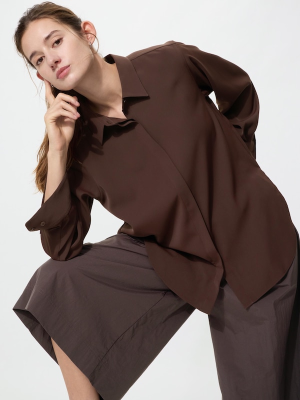 Drape Long Shirt Long Sleeve