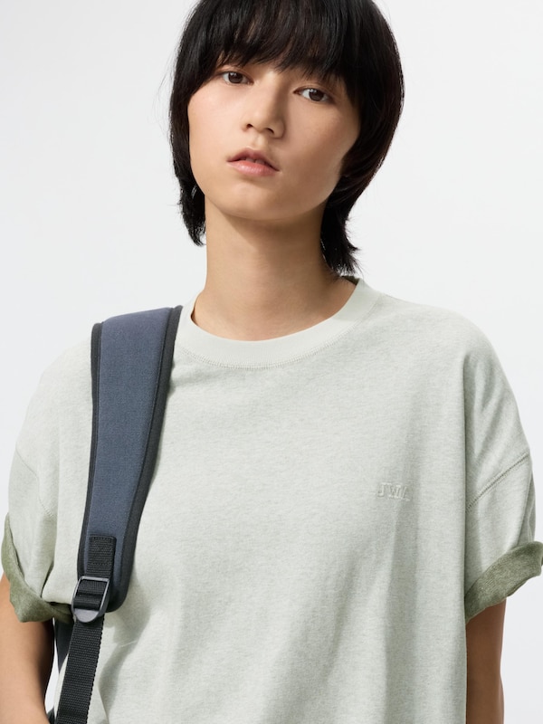 Gaun T Oversize Dua Warna Lengan Pendek