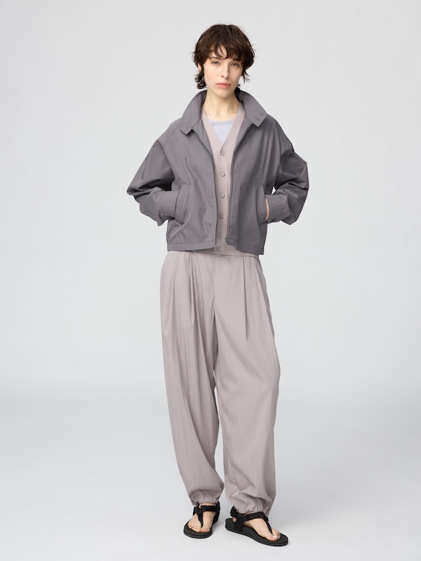 Jaket Blouson Pendek Campuran Katun