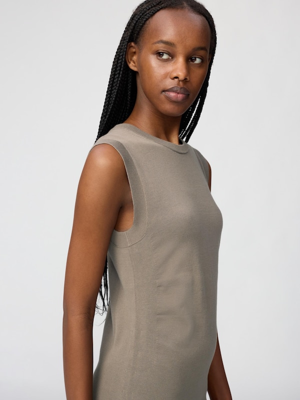 3D Cotton Knit Dress Sleeveless