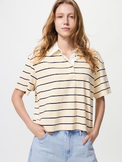 Washed Cotton Polo Shirt Short Sleeve