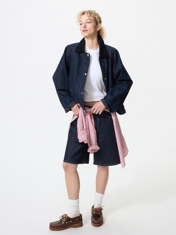 Jaket Pendek Utilitas Denim