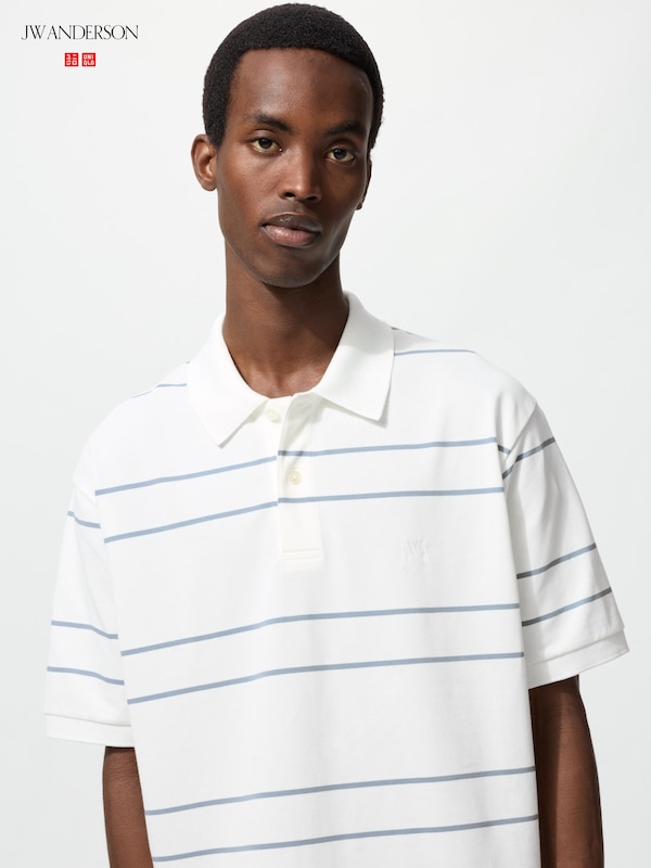 Dry Pique Striped Polo Shirt