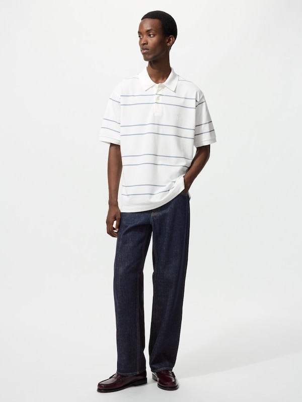 Dry Pique Striped Polo Shirt
