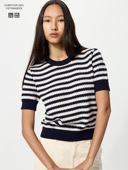 Cotton Sweater Short Sleeve