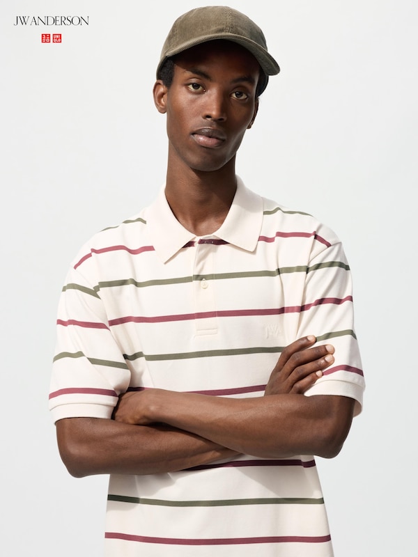 Dry Pique Striped Polo Shirt