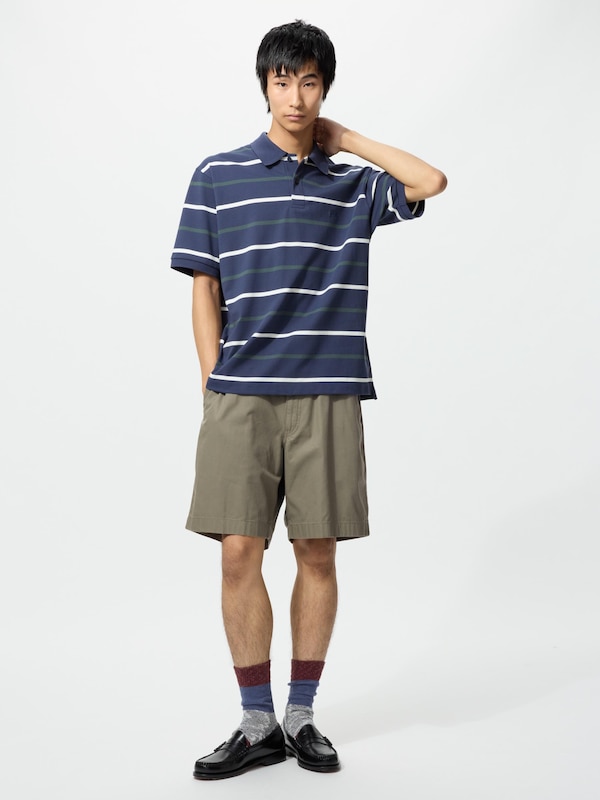 Dry Pique Striped Polo Shirt