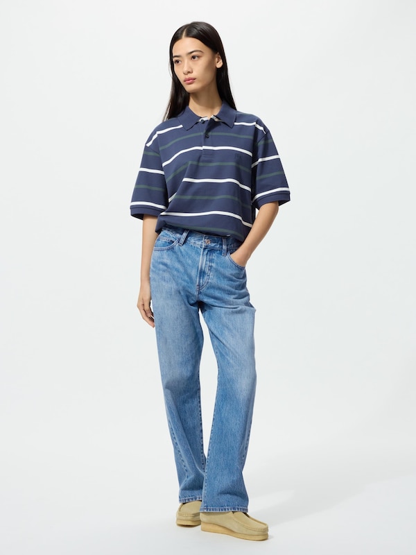 Dry Pique Striped Polo Shirt