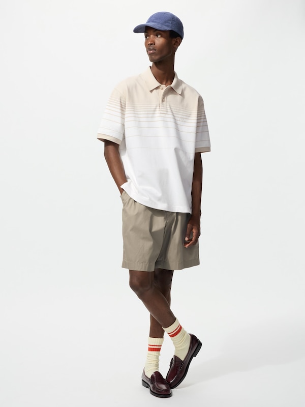 Dry Pique Striped Polo Shirt
