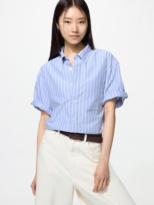 Oxford Shirt Short Sleeve (Stripe)