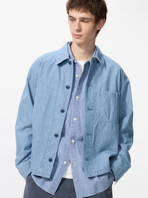 Kemeja Luaran Chambray