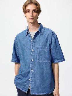 Denim Over Shirt Short Sleeve
