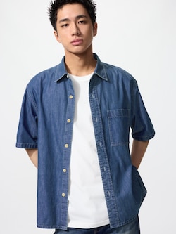 Denim Over Shirt Short Sleeve