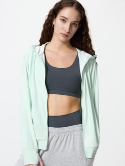 AIRism UV Protection Mesh Full-Zip Hoodie | Printed