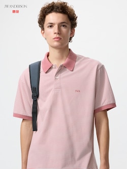 Dry Pique Striped Polo Shirt | Narrow