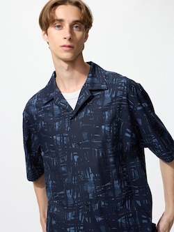 Open Collar Shirt Short Sleeve