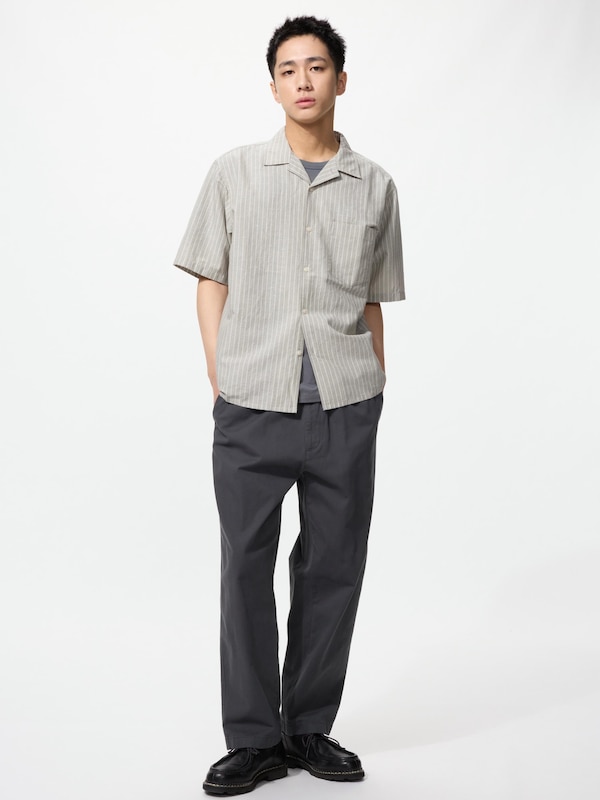 Cotton Linen Shirt Short Sleeve
