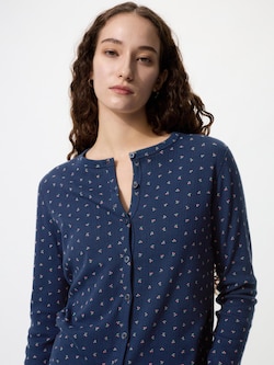 Cardigan Pointelle Lengan Panjang