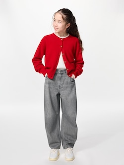 KIDS Barrel Leg Jeans Zip-Fly