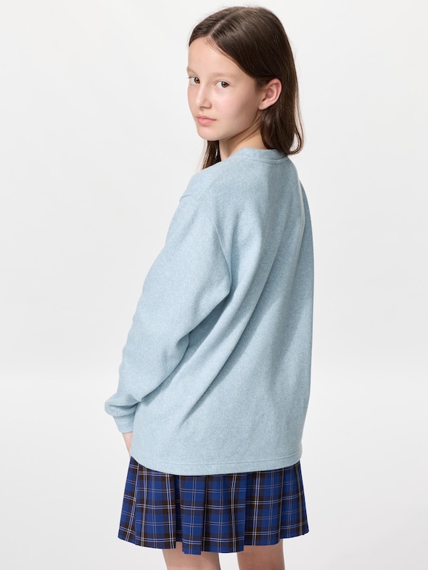 KIDS Soft Knitted Fleece Crew Neck T-Shirt Long Sleeve