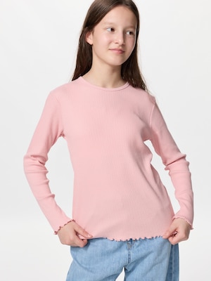 GIRLS Ribbed T-Shirt Long Sleeve