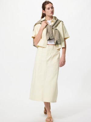 Cotton Midi Skirt