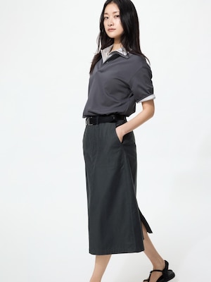 Cotton Midi Skirt