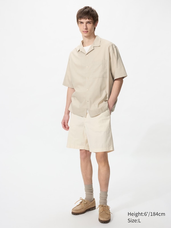 Kemeja Kerah Terbuka Lengan Pendek